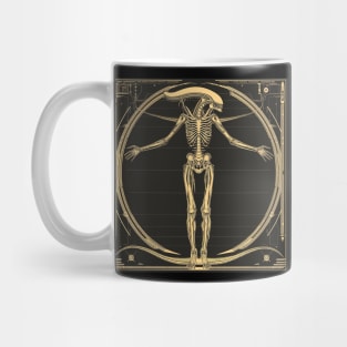 vitruvian alien Mug